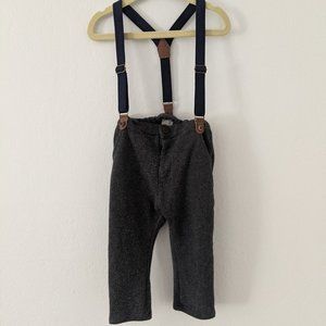 Zara Toddler Dk Gray Dress Pants with Suspenders